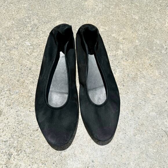 Arche Laius Ballerina Flat in Black Nubuck Suede Size 39 / US 9 - Picture 3 of 11
